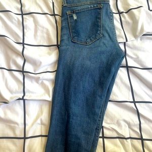 Flying Monkey jeans, low rise size 26, blue denim skinny jeans, distressed